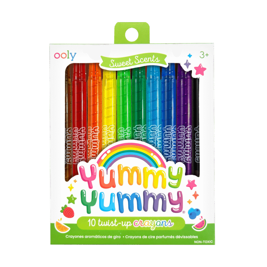 Ooly Kredki Pachnące, Wykręcane Twist-Up, Yummy Yummy! - zestaw 10 szt