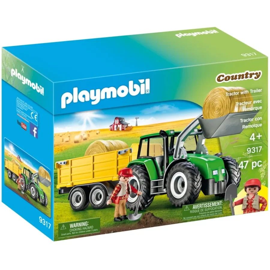 Playmobil Traktor z przyczepą