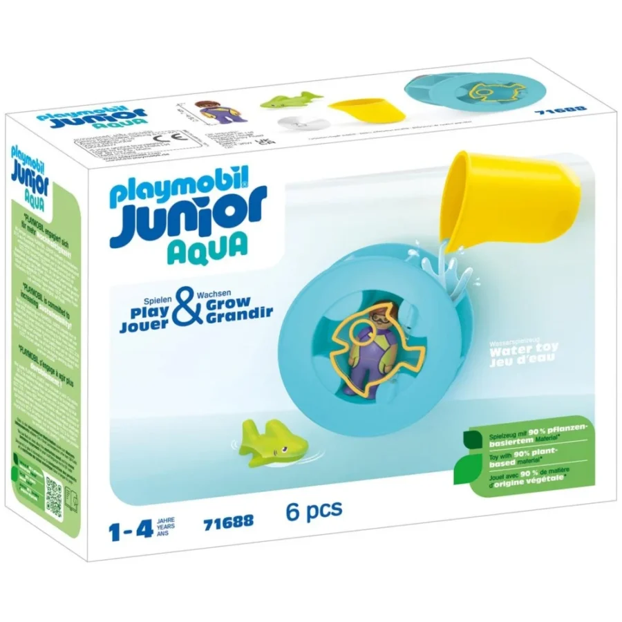 Playmobil JUNIOR AQUA: Młyn wodny z małym rekinem