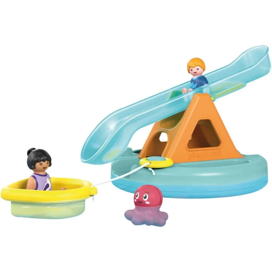 Playmobil  JUNIOR AQUA: Pływająca wyspa ze zjeżdżalnią - obrazek 2