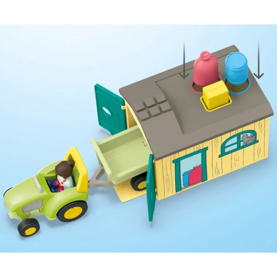 Playmobil JUNIOR: Przygoda na gospodarstwie z traktorem, przyczepą i zwierzętami - obrazek 4