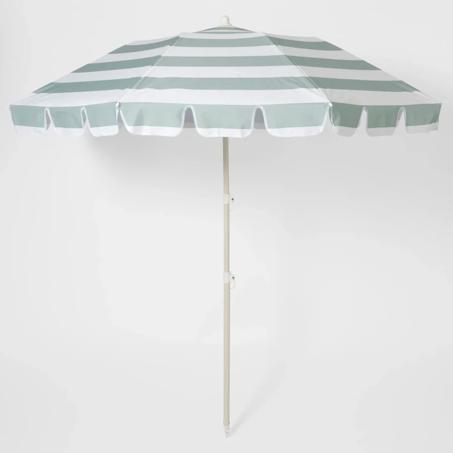 Sunnylife Kompaktowy parasol plażowy La Palma Sage Stripe