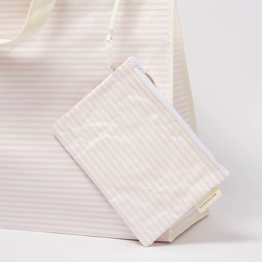 Sunnylife Torba plażowa Carryall Lazy Days Pink Stripe - obrazek 7