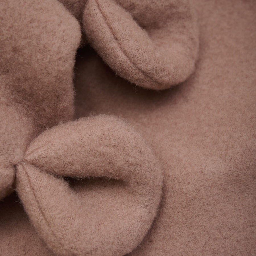 Huttelihut Kominiarka Ears Wool Fleece Merino  Burlwood - obrazek 3