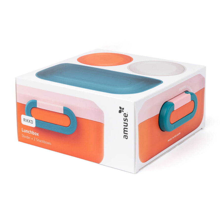 Amuse Lunchbox z przegródkami dla dzieci Rikko Poppy Flamingo / Amuse - obrazek 7