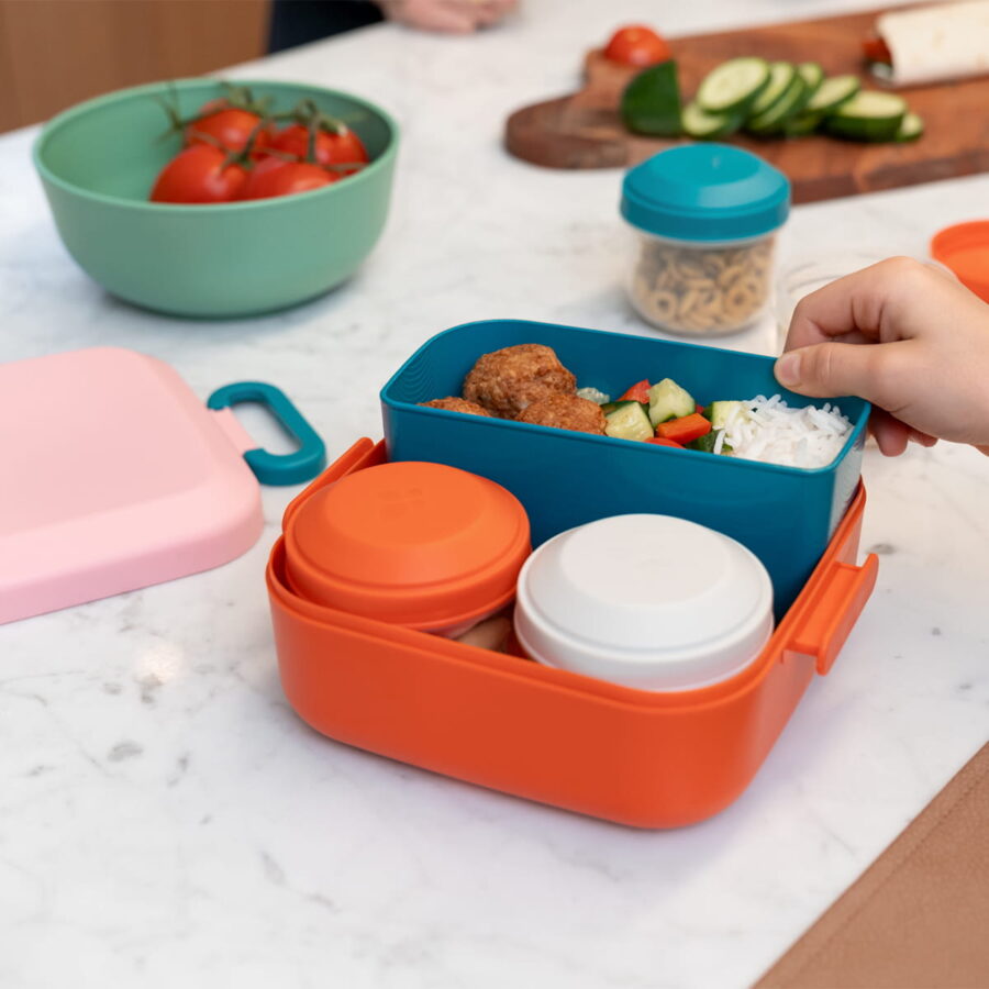 Amuse Lunchbox z przegródkami dla dzieci Rikko Poppy Flamingo / Amuse - obrazek 5