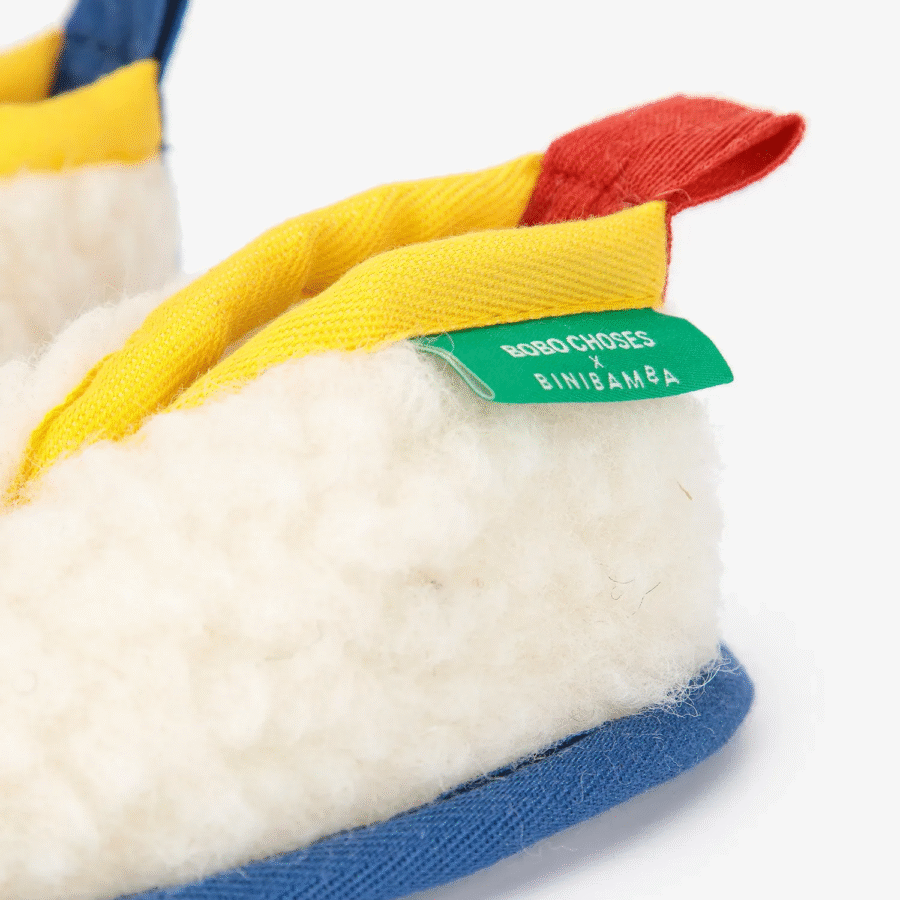 Bobo Choses x Binibamba Kapcie Wełniane Off White - obrazek 2
