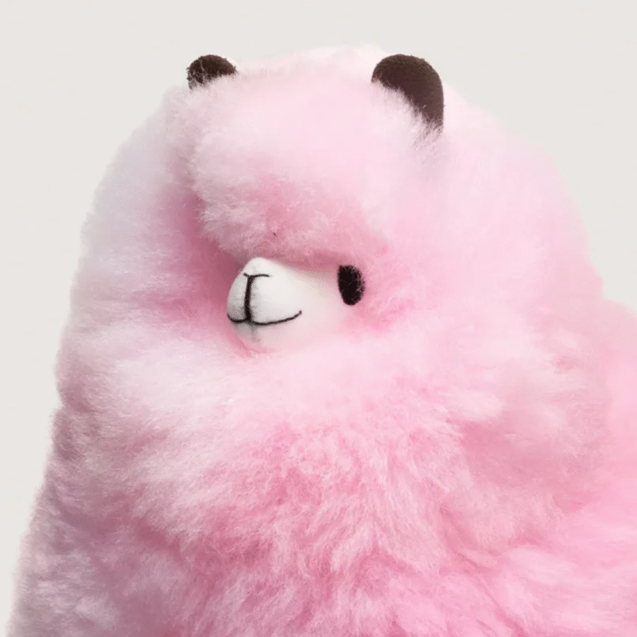 Huacaya Puszysta Alpaka Candy Pink 32 cm - obrazek 2