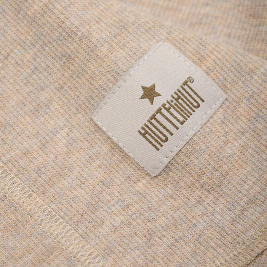 Huttelhut Kominiarka Wełniana Merino Rib Camel Melange - obrazek 2