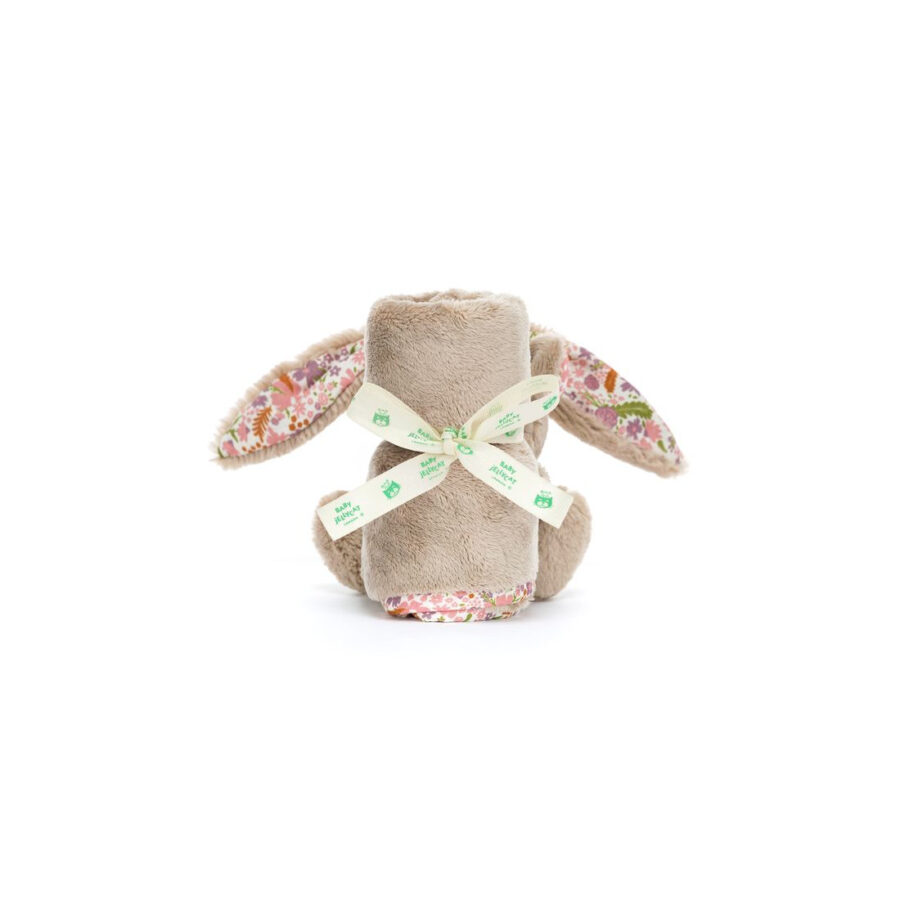 JellyCat Króliczek z Kwiecistymi Uszami „Petal” Szmatka Przytulanka Beżowa 34 cm - obrazek 5