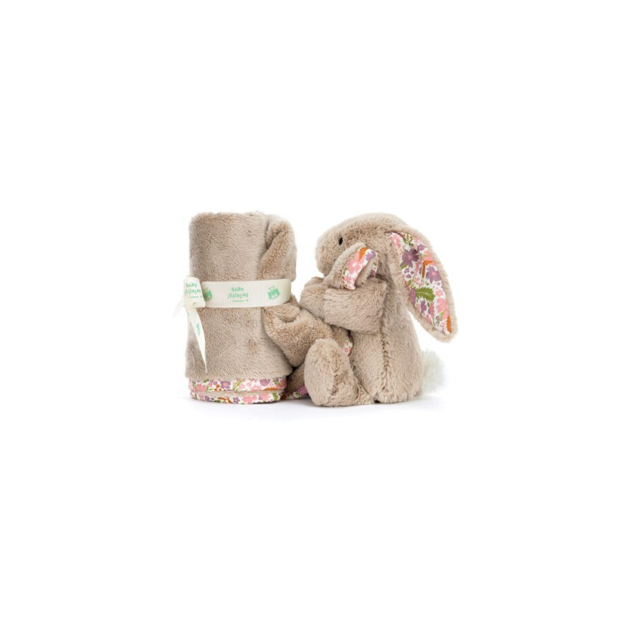 JellyCat Króliczek z Kwiecistymi Uszami „Petal” Szmatka Przytulanka Beżowa 34 cm - obrazek 2