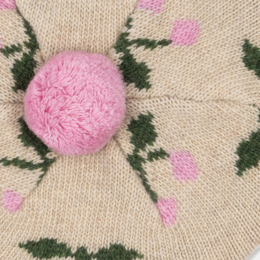Konges Slojd Beret Wełniany Belou Knit Chery - obrazek 2