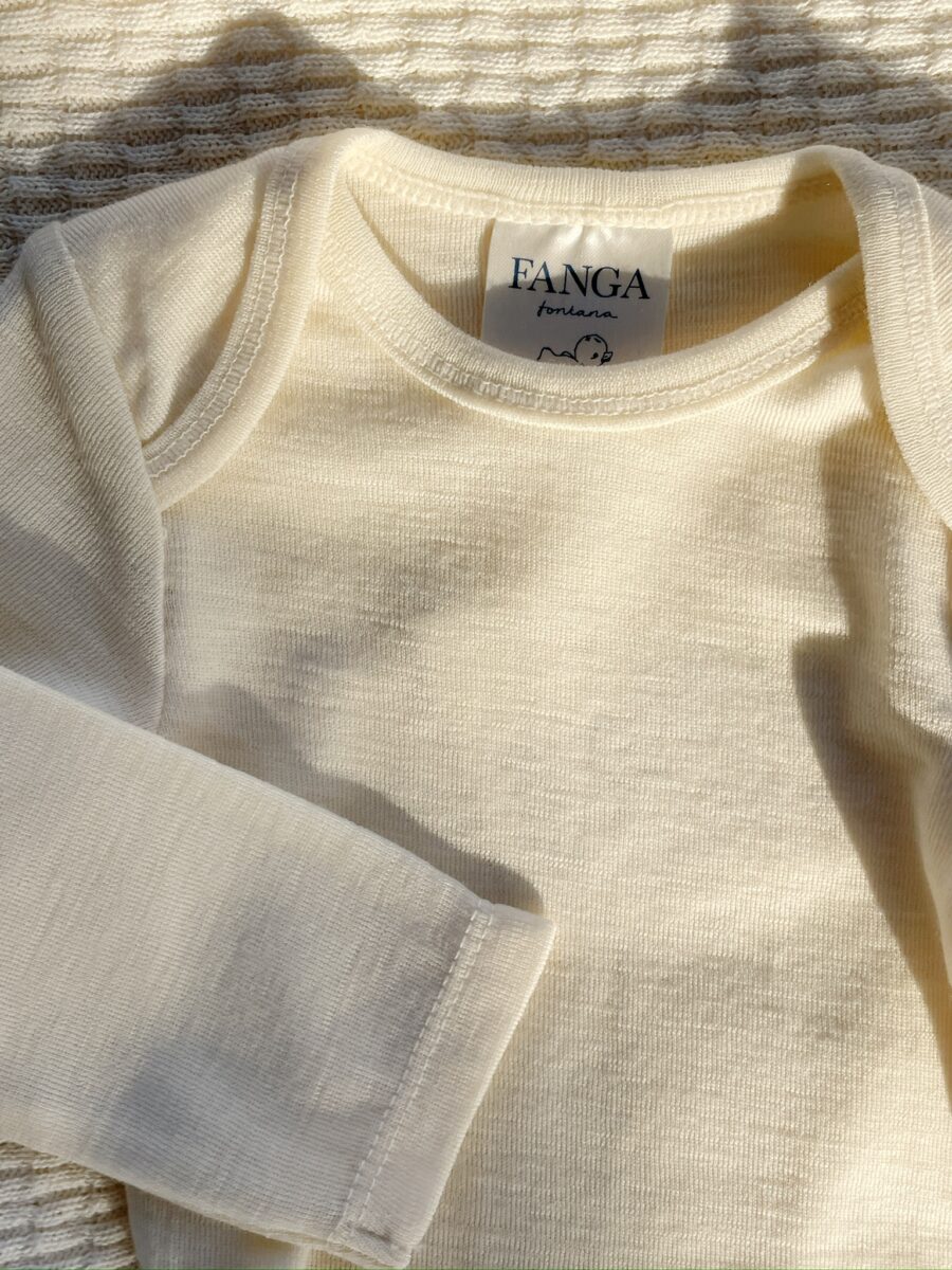 Konges Slojd Fanga Body Wełniane Erba LS Merino Beige Melange - obrazek 4