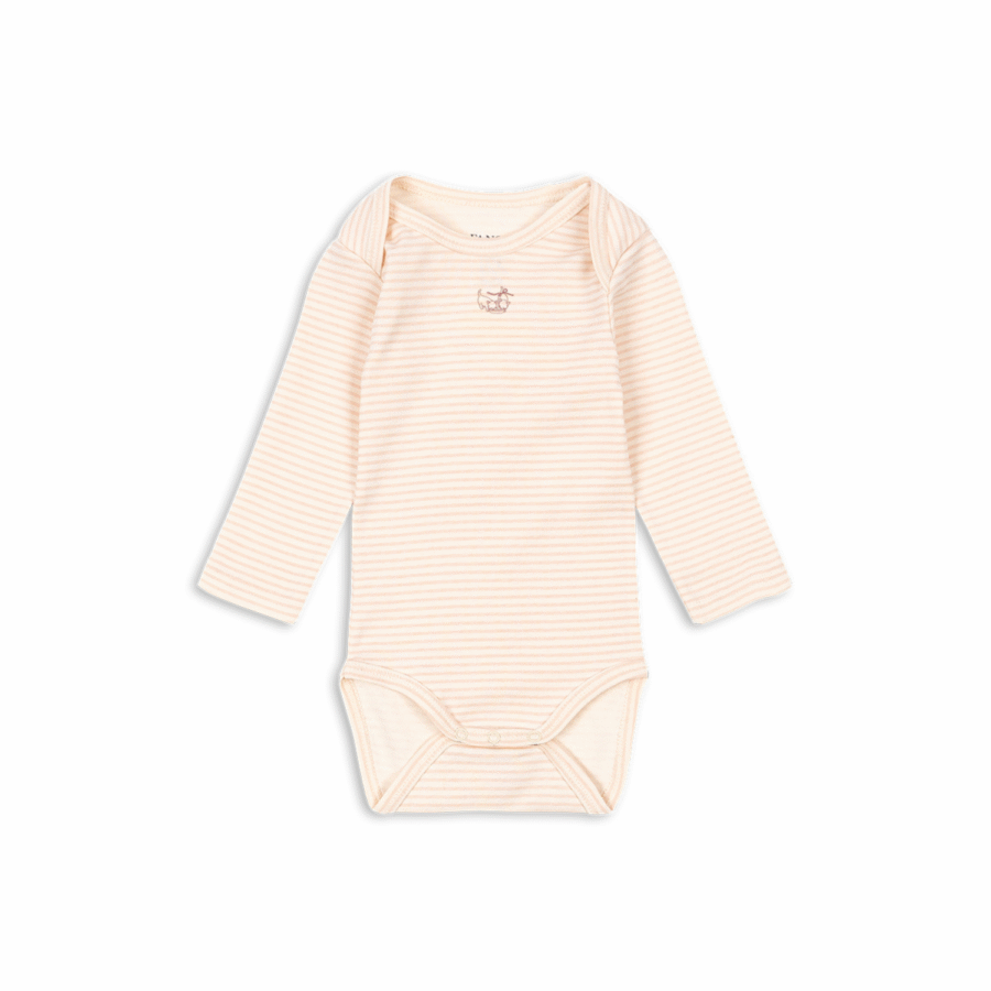 Konges Slojd Fanga Body Fio Stripe Ls Ocs Tea Stripe Cameo