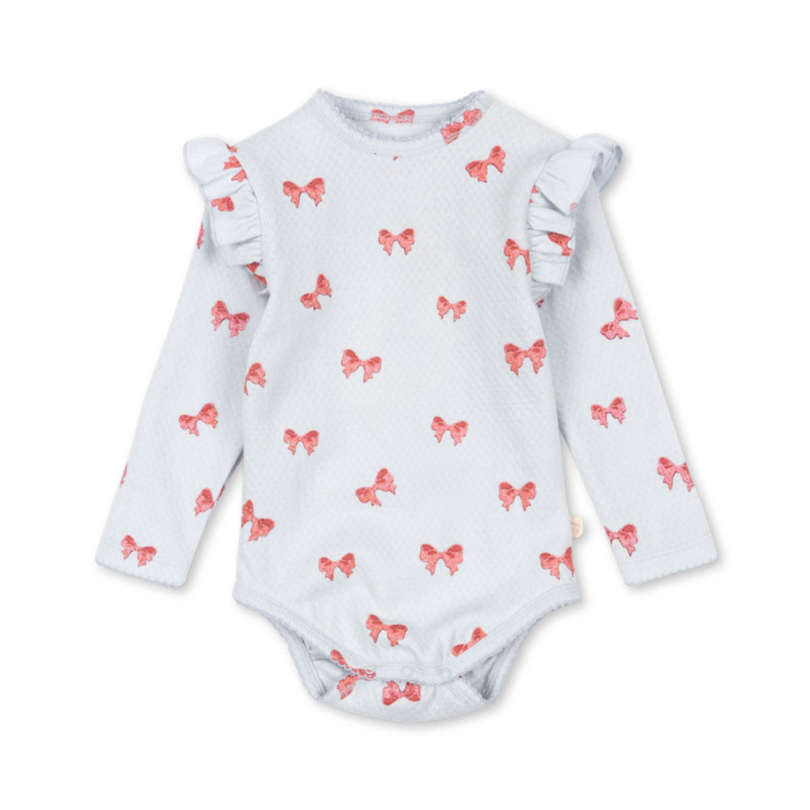Konges Slojd Body Niemowlęce Sui Frill Gots Rosia Blue Bow