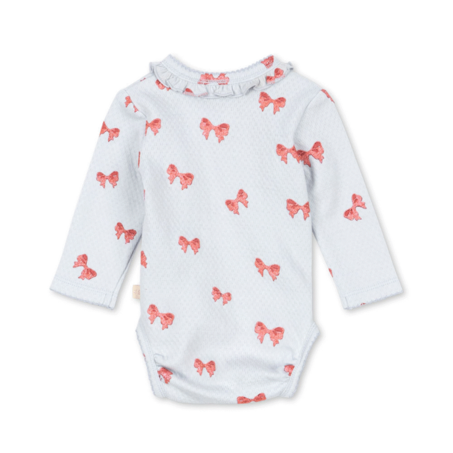 Konges Slojd Body Niemowlęce Newborn Sui Frill Rosia Bluie Bow - obrazek 2
