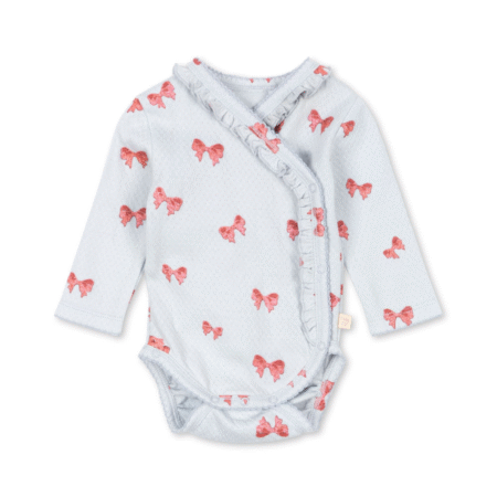 Konges Slojd Body Niemowlęce Newborn Sui Frill Rosia Bluie Bow