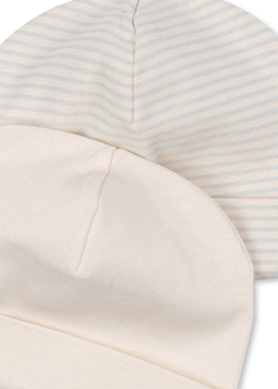 Konges Slojd Fanga 2-Pak Czapeczek Niemowlęcych Fio Stripe Blue Mix - obrazek 4