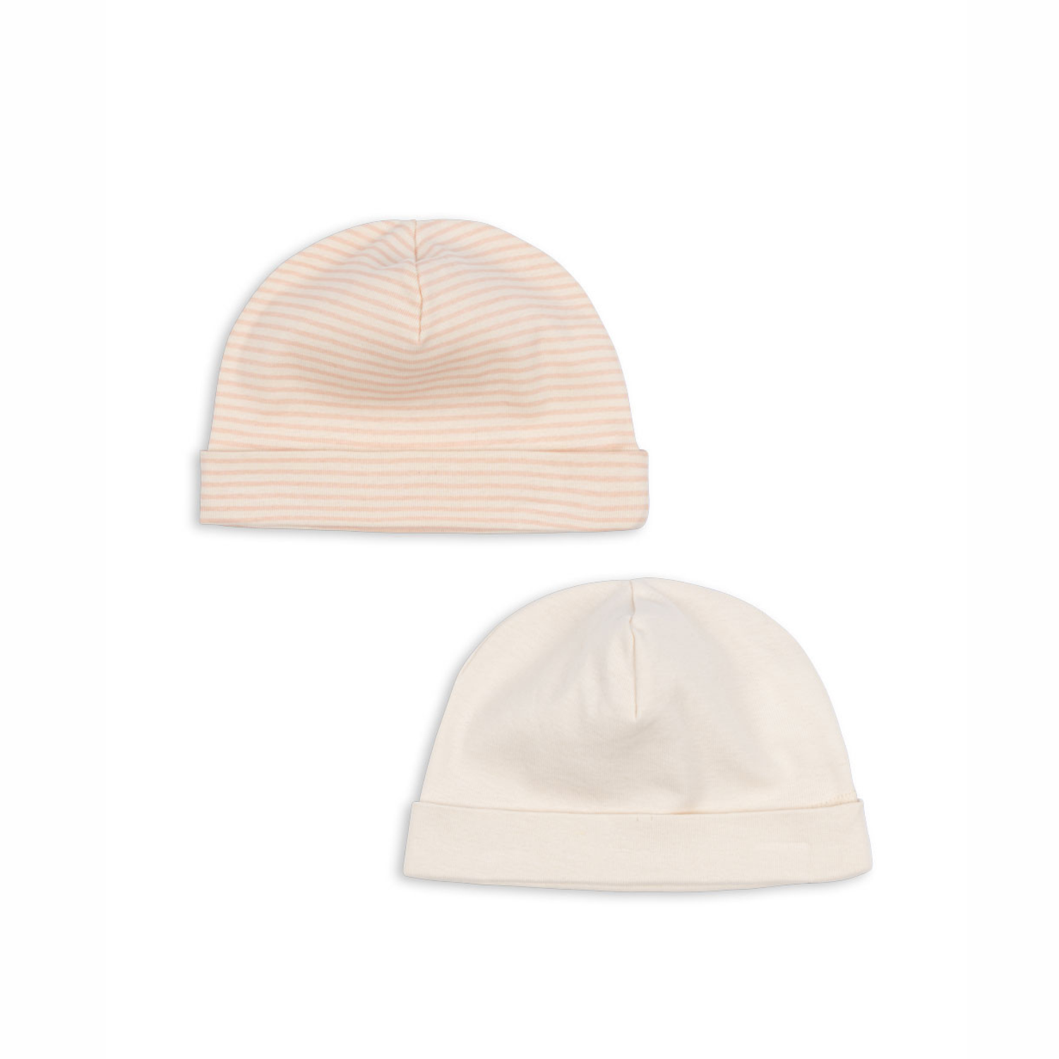 Konges Slojd Fanga 2-Pak Czapeczek Niemowlęcych Fio Stripe Blush Mix - obrazek 2