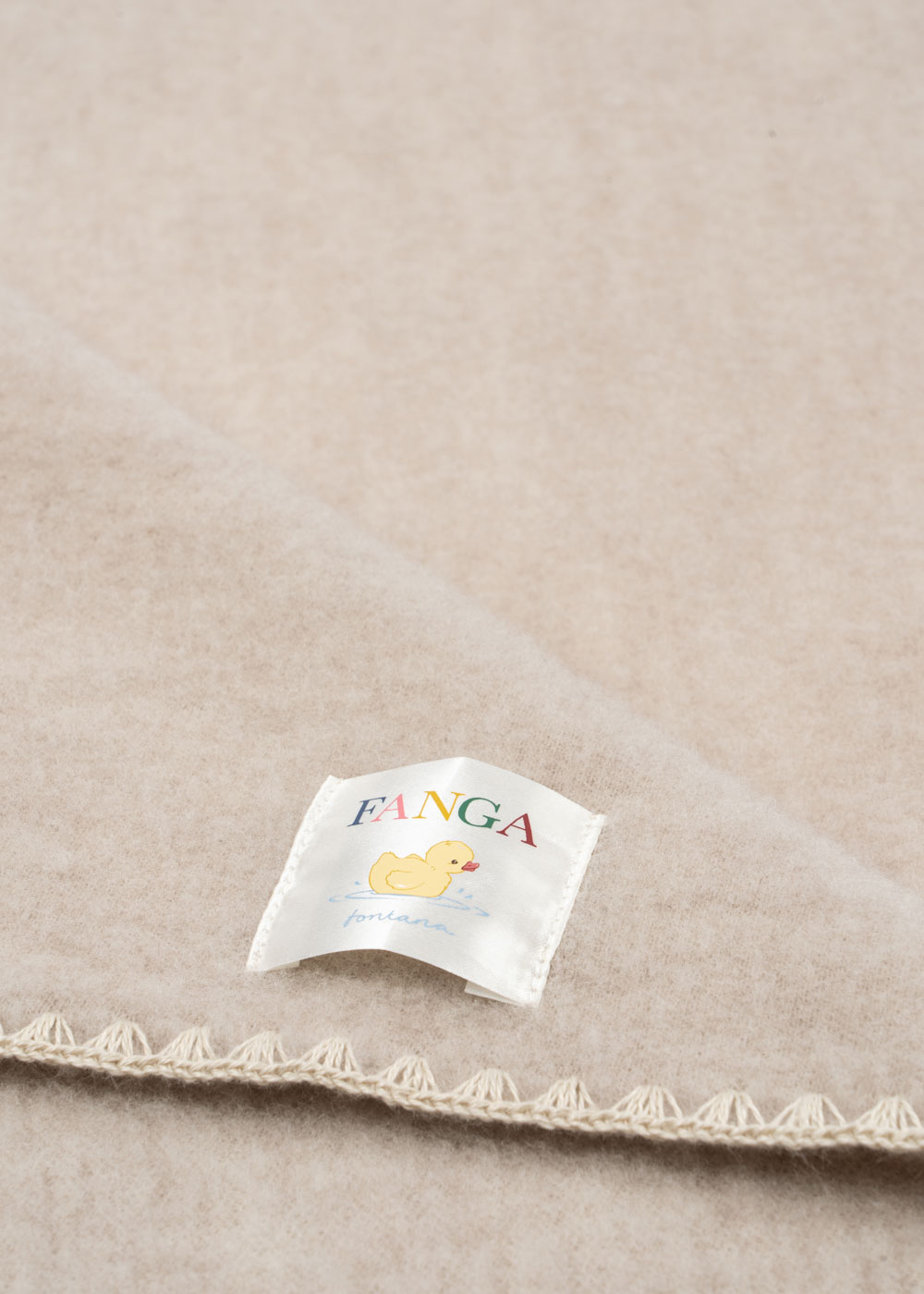 Konges Slojd Fanga Koc Wełniany Erba Wool Fleece Baby Oatmeal Melange - obrazek 3