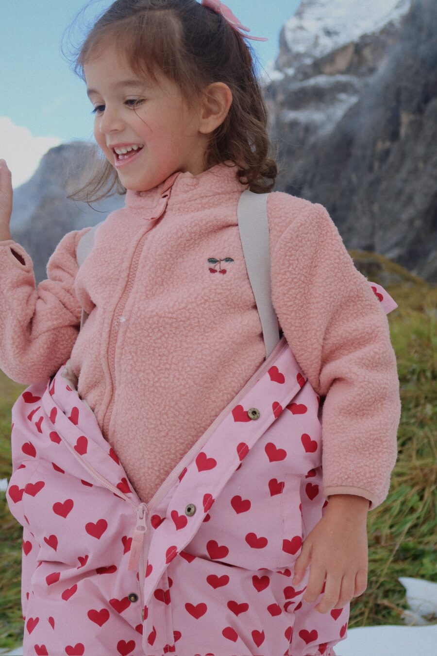 Konges Slojd Kombinezon Zimowy Nohr Print Amour Pink - obrazek 4