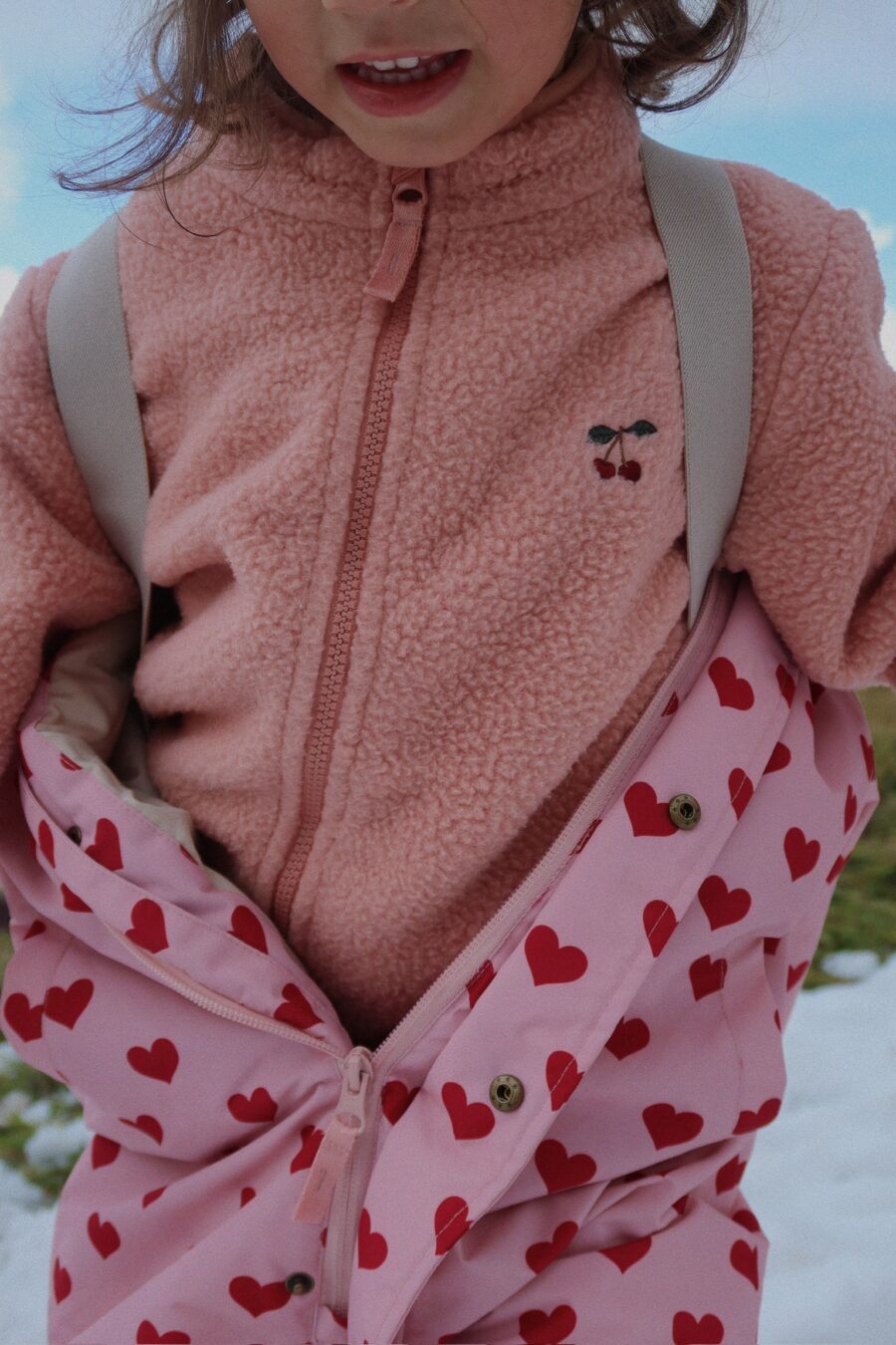 Konges Slojd Kombinezon Zimowy Nohr Print Amour Pink - obrazek 3