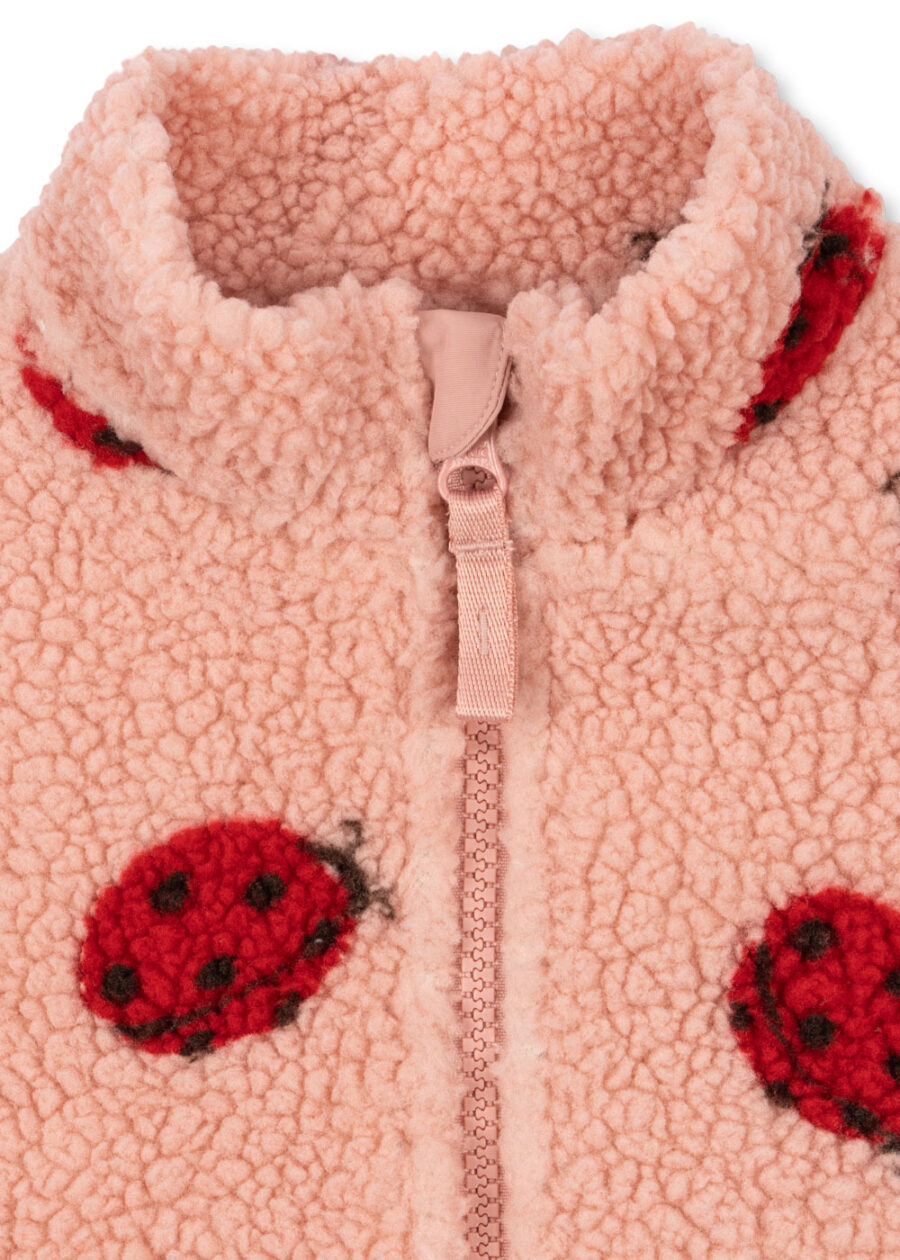 Konges Slojd Kurtka Polarowa Jody Teddy GRS Ladybug Pink - obrazek 10