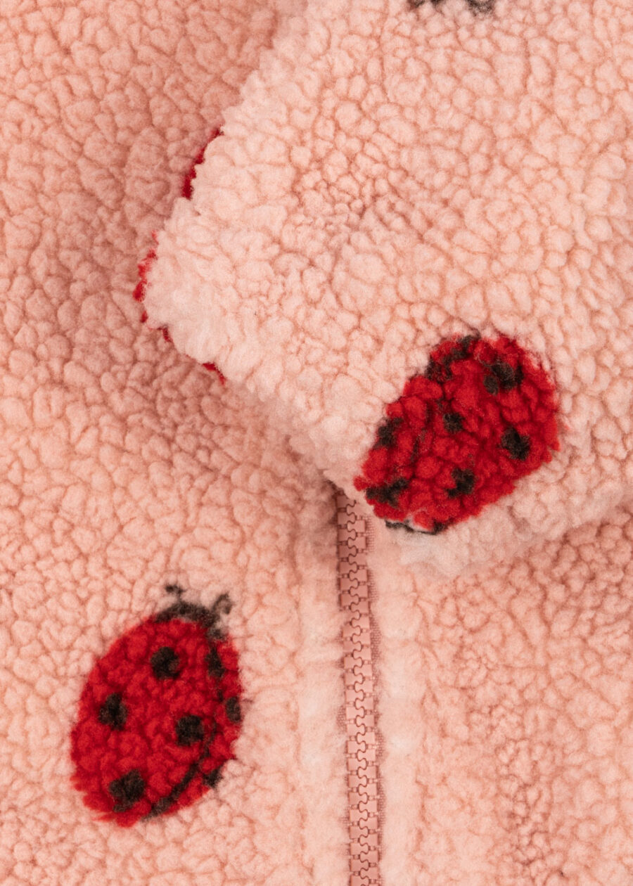 Konges Slojd Kurtka Polarowa Jody Teddy GRS Ladybug Pink - obrazek 8
