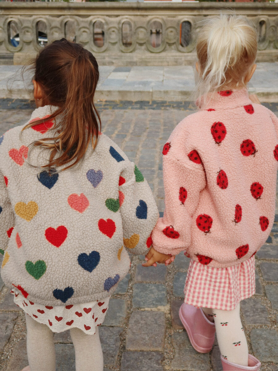 Konges Slojd Kurtka Polarowa Jody Teddy GRS Ladybug Pink - obrazek 6