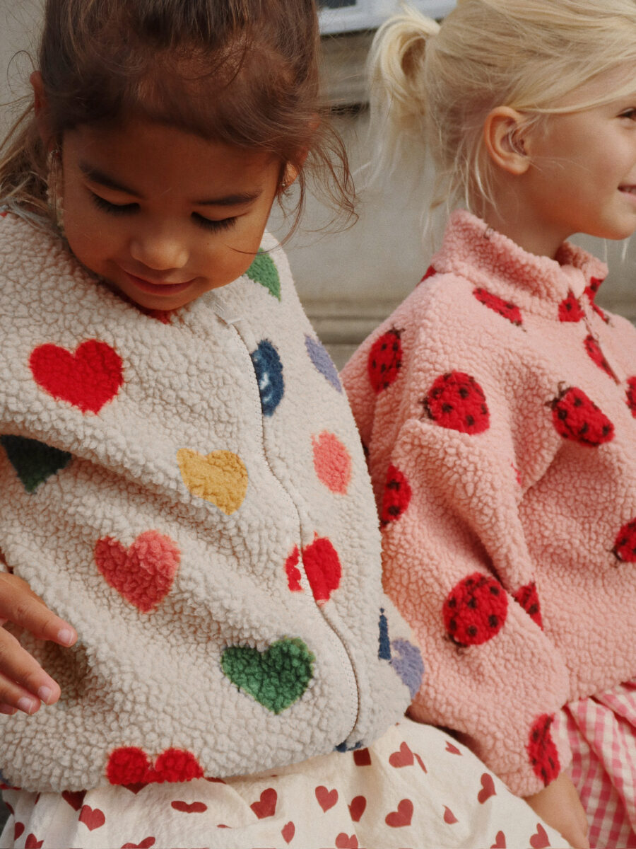 Konges Slojd Kurtka Polarowa Jody Teddy GRS Ladybug Pink - obrazek 5