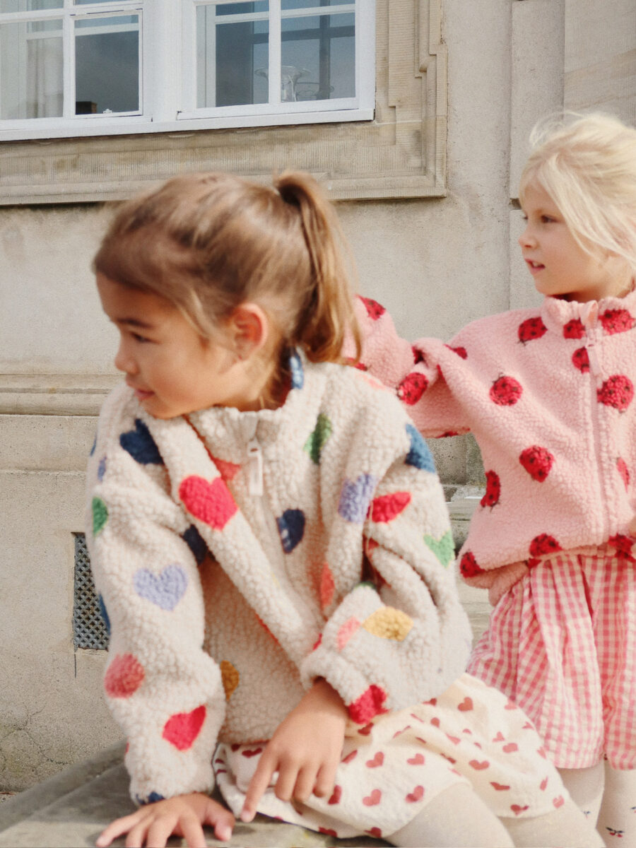 Konges Slojd Kurtka Polarowa Jody Teddy GRS Ladybug Pink - obrazek 4