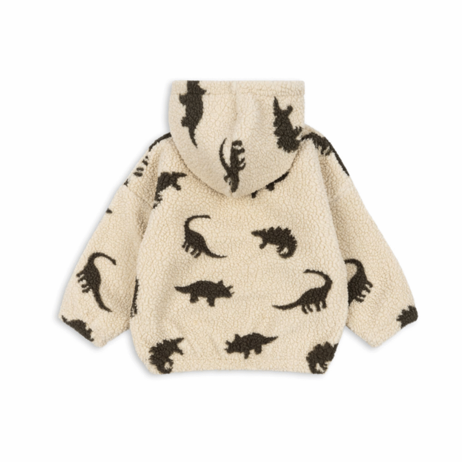 Konges Slojd Kurtka Polarowa Jody Teddy Hoodie GRS Dino Silhouette - obrazek 2