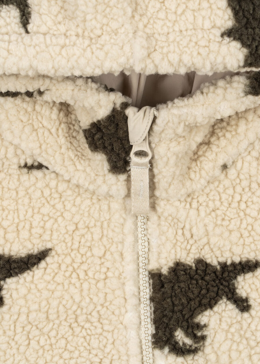 Konges Slojd Kurtka Polarowa Jody Teddy Hoodie GRS Dino Silhouette - obrazek 4