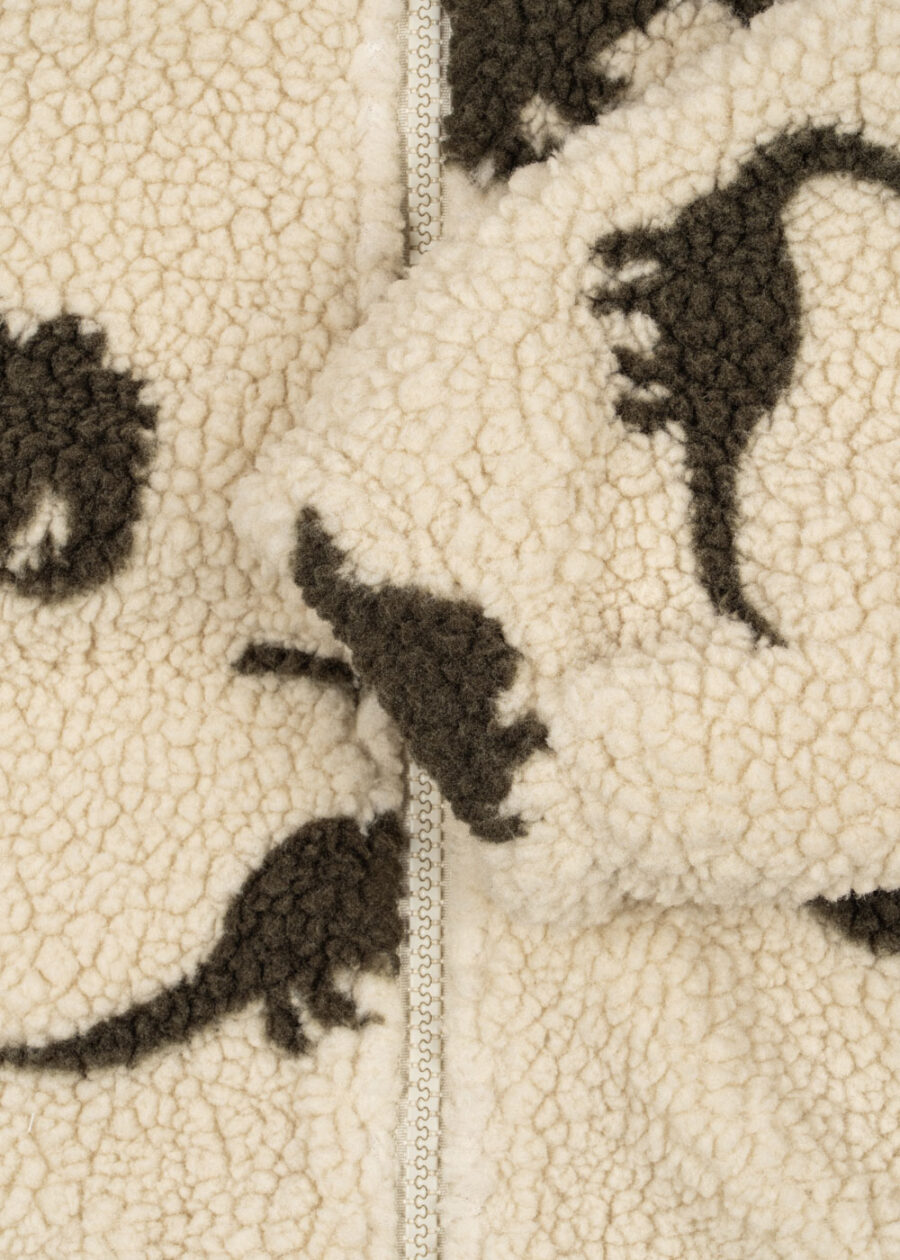 Konges Slojd Kurtka Polarowa Jody Teddy Hoodie GRS Dino Silhouette - obrazek 3