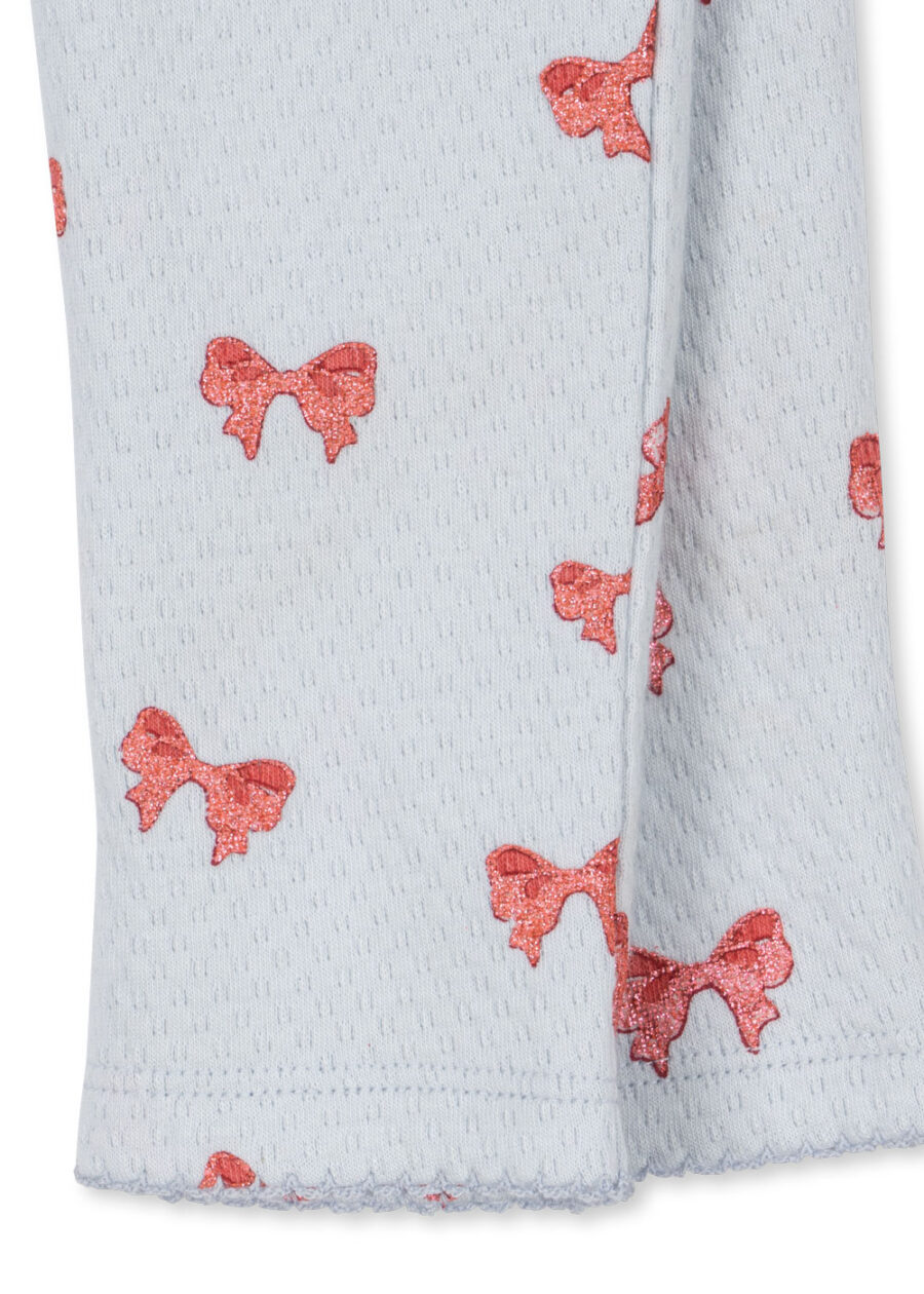 Konges Slojd Legginsy Niemowlęce Sui Frill Rosia Blue bow - obrazek 3