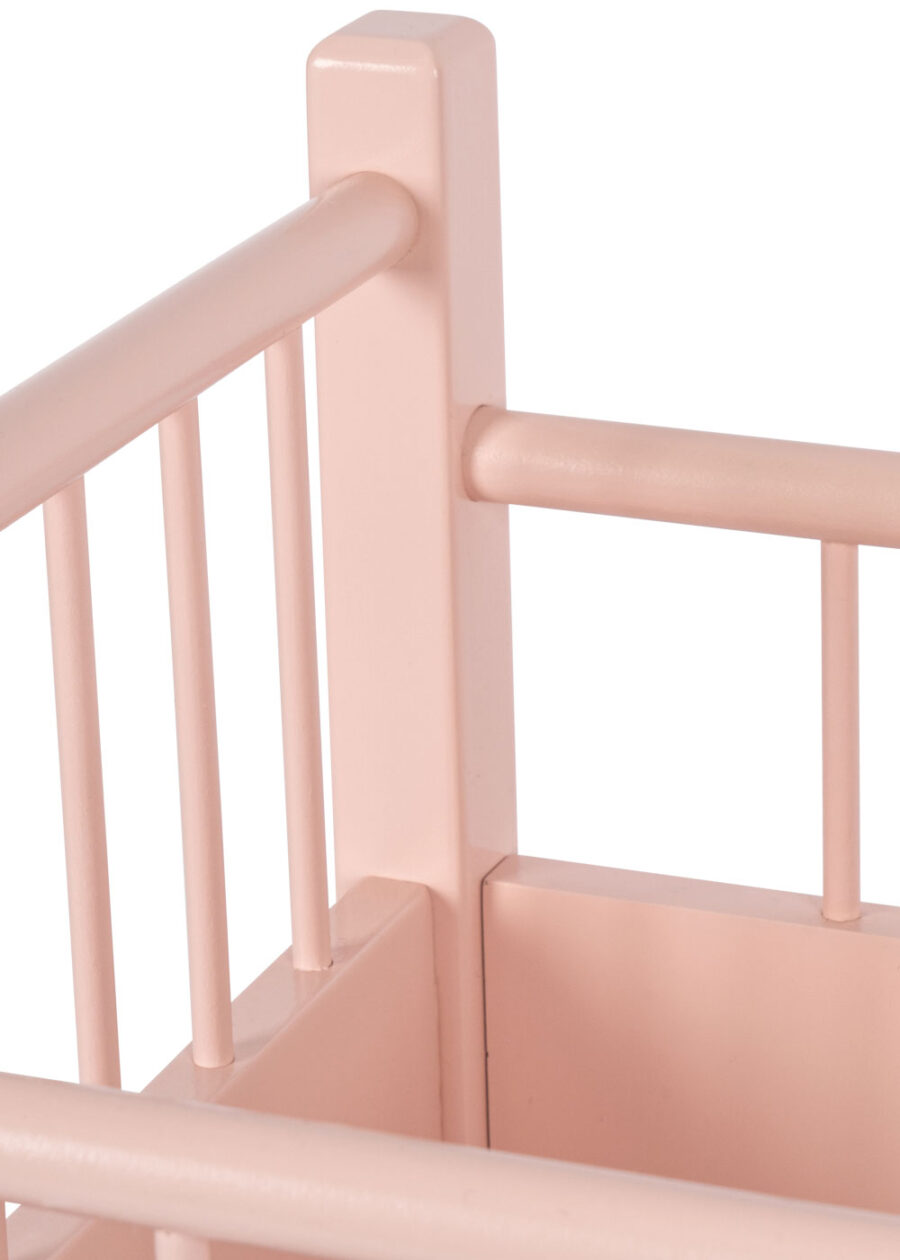 Konges Slojd Drewniane Łóżeczko Dla Lalki FSC Pink - obrazek 8