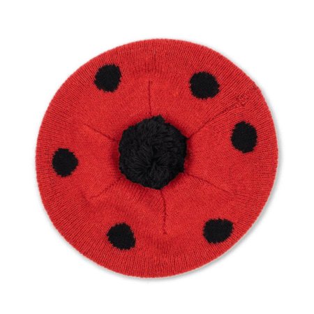 Konges Slojd Beret Merino Ladybug Barbados Cherry