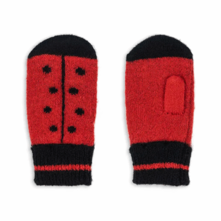 Konges Slojd Rękawiczki Jednopalczaste Merino Ladybug Barbados Cherry