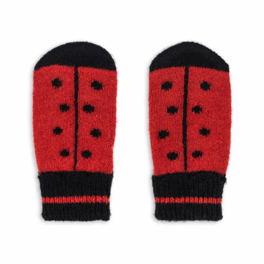Konges Slojd Rękawiczki Jednopalczaste Merino Ladybug Barbados Cherry - obrazek 2