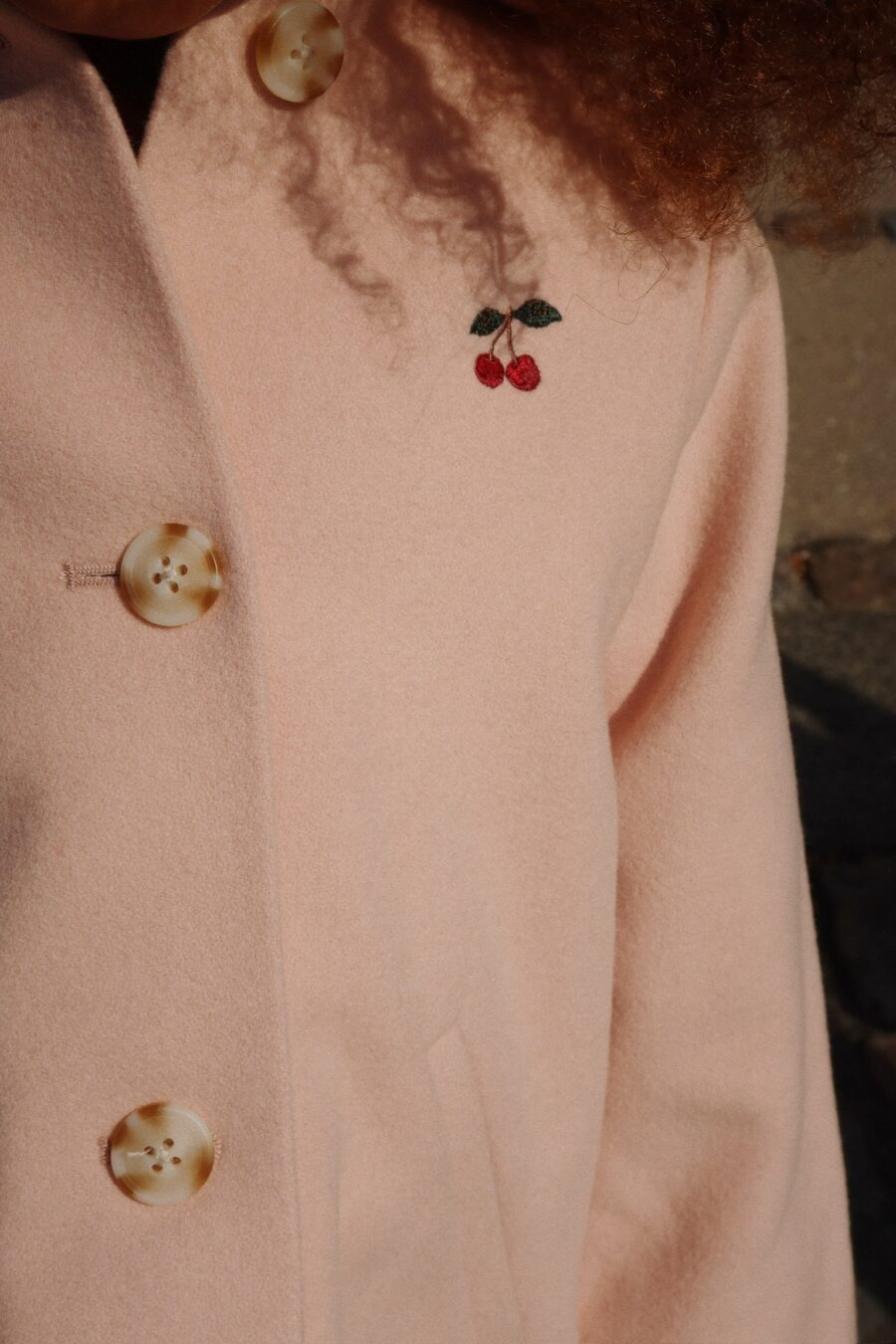 Konges Slojd Płaszcz Wełniany Novella Peach Whip - obrazek 7