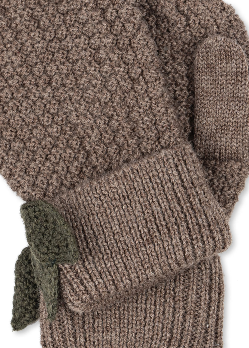 Konges Slojd Rękawiczki Fruity Bunny Brown Melange - obrazek 4