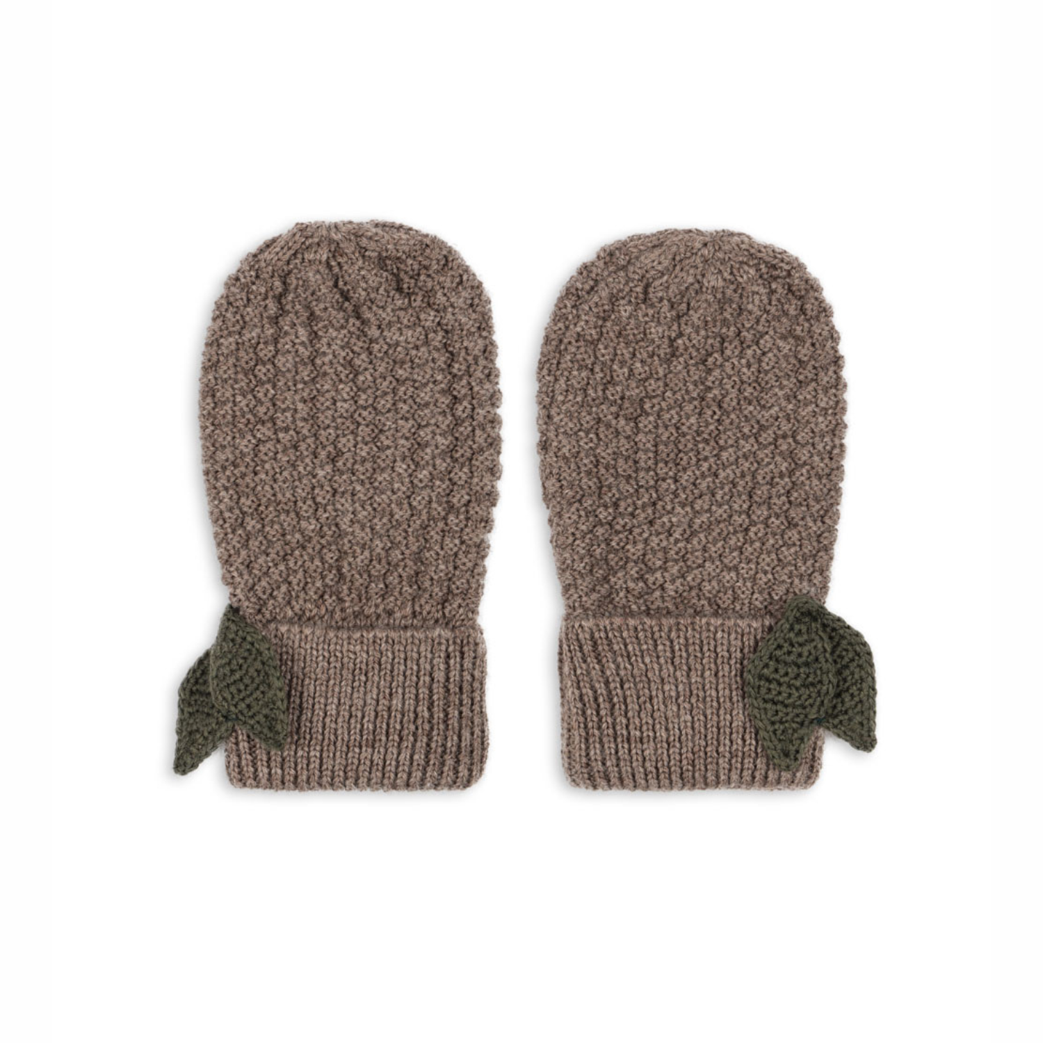 Konges Slojd Rękawiczki Fruity Bunny Brown Melange - obrazek 2