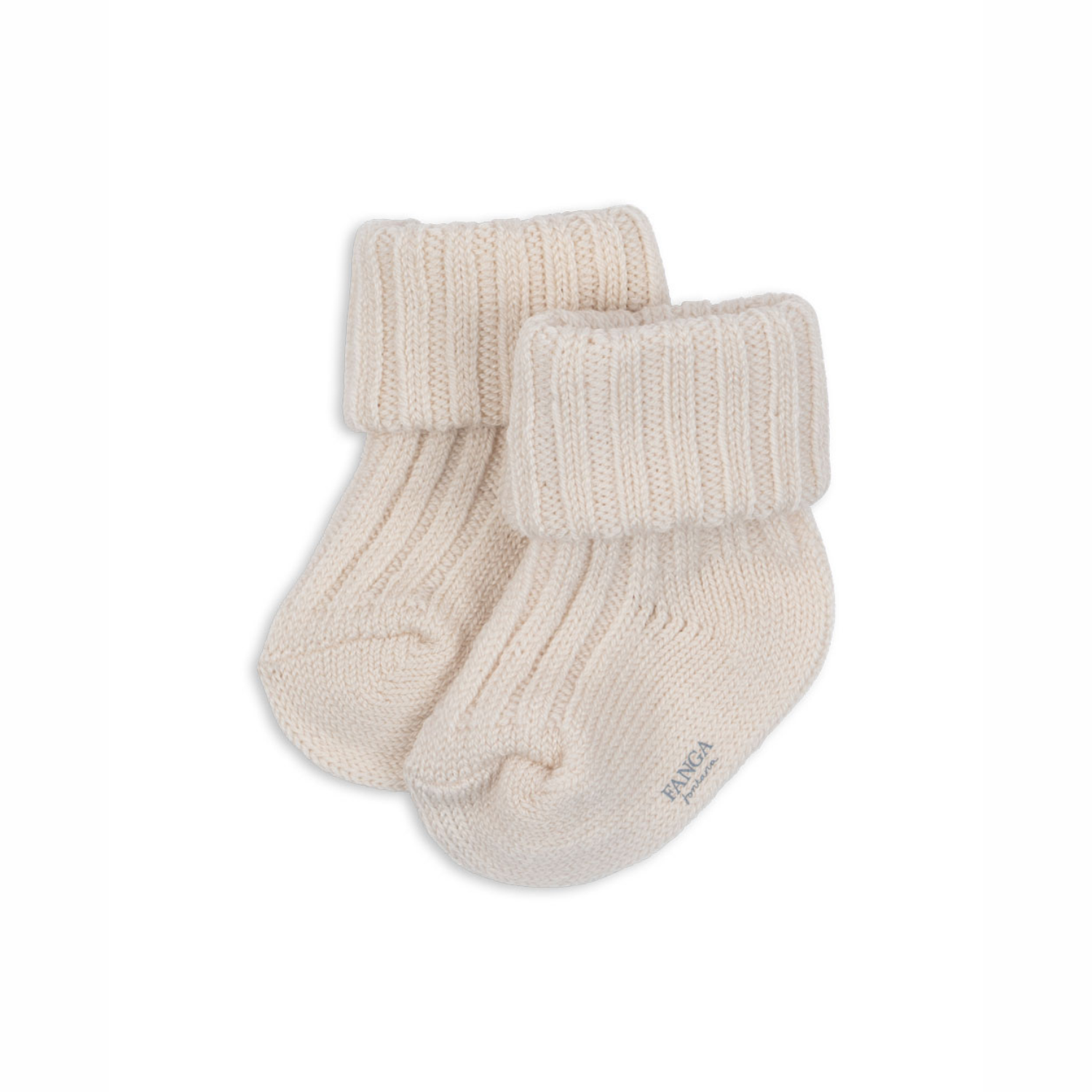 Konges Slojd Fanga Skarpetki Niemowlęce Wełny Off White Melange - obrazek 2