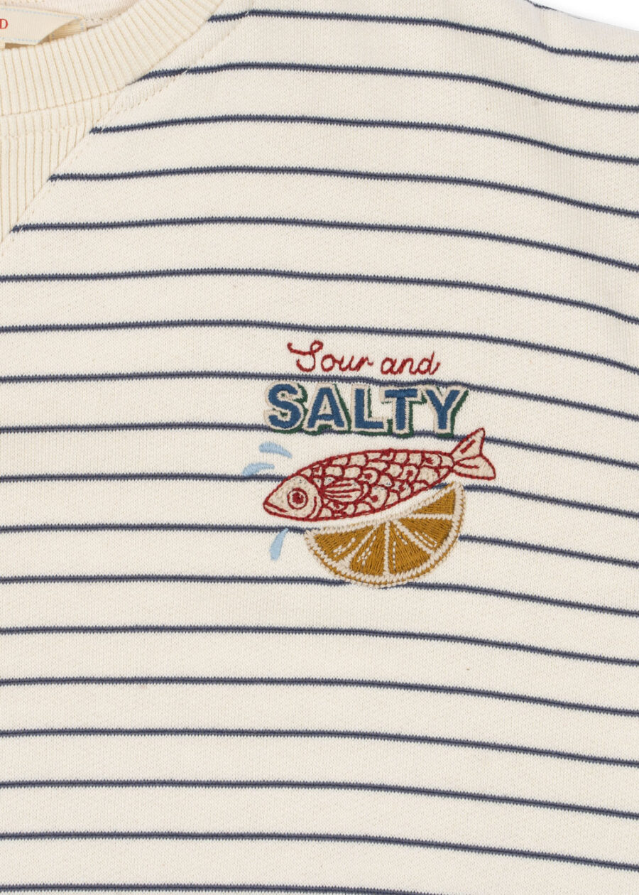 Konges Slojd Bluza Amio Ocs Captains Blue/Antique White - obrazek 8