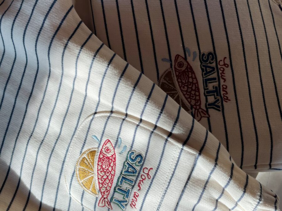 Konges Slojd Bluza Amio Ocs Captains Blue/Antique White - obrazek 5