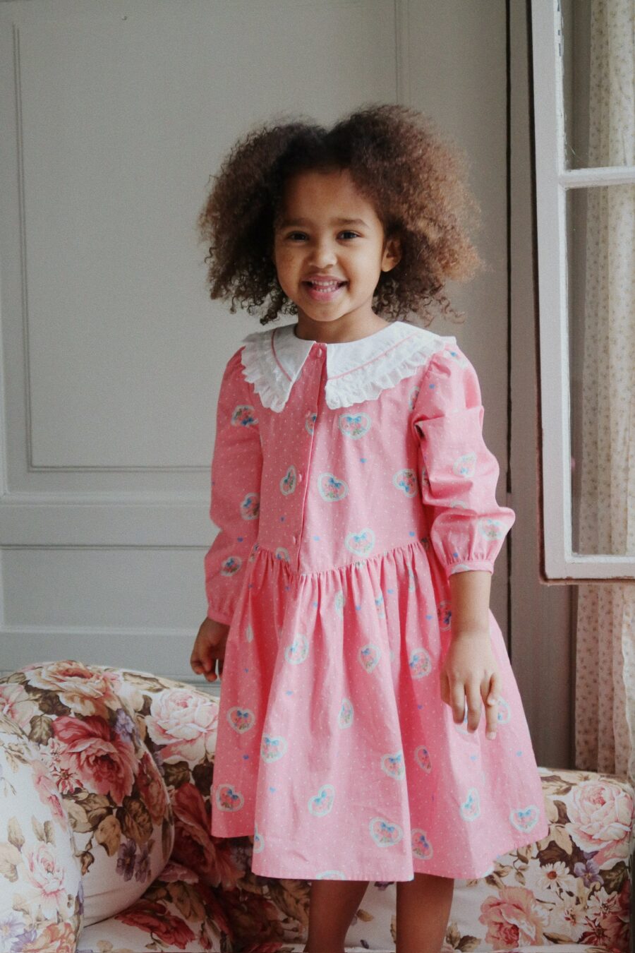 Konges Slojd Sukienka Coeur Collar Cher Coeur Rose - obrazek 7