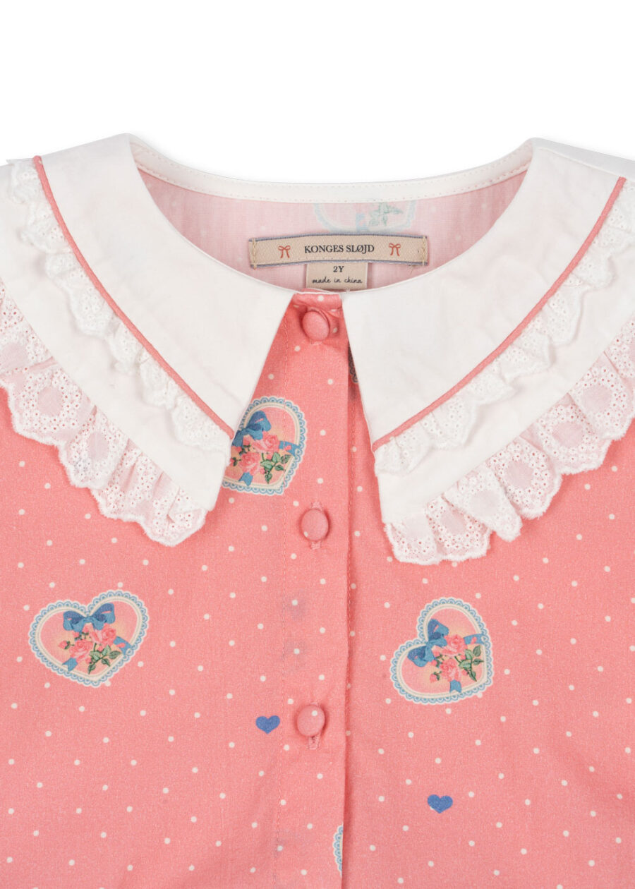 Konges Slojd Sukienka Coeur Collar Cher Coeur Rose - obrazek 4