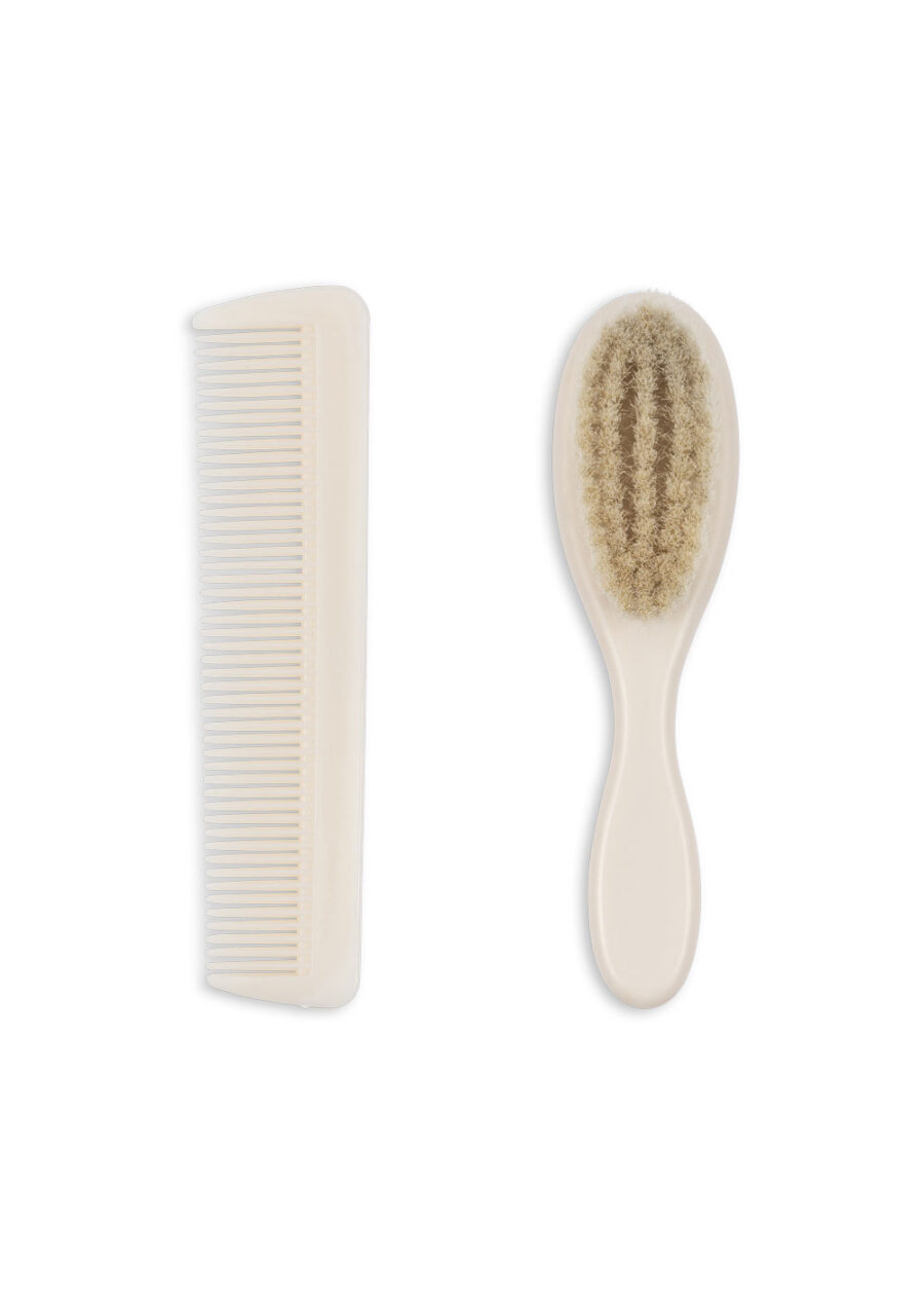Konges Slojd Zestaw do Pierwszej Pielęgnacji Włosów Dziecka Fanga Baby Set Beige - obrazek 6