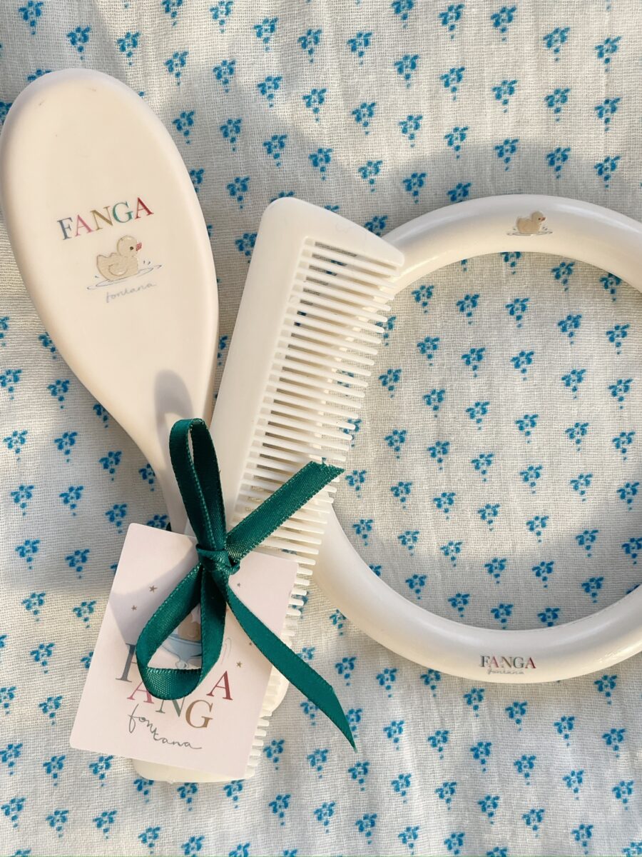 Konges Slojd Zestaw do Pierwszej Pielęgnacji Włosów Dziecka Fanga Baby Set Beige - obrazek 4