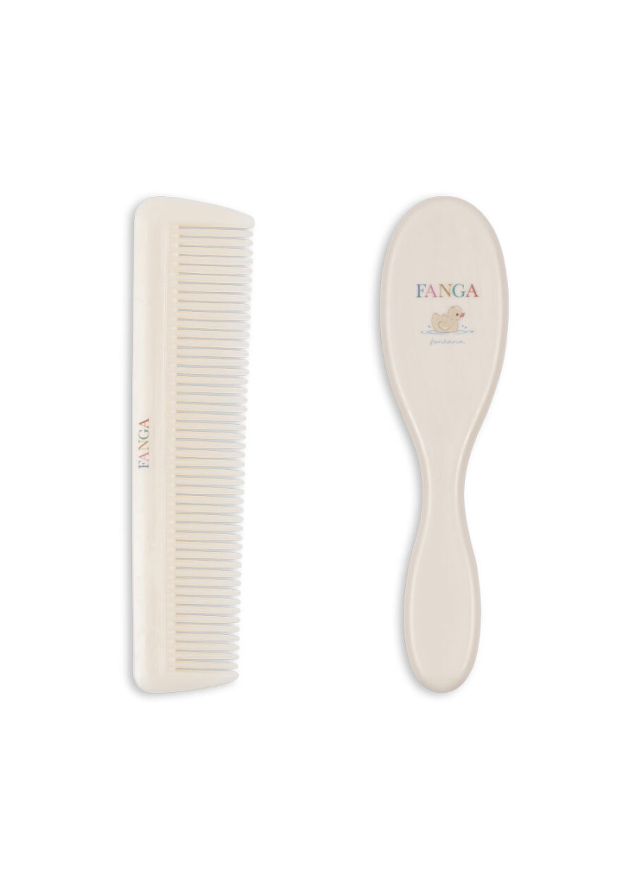Konges Slojd Zestaw do Pierwszej Pielęgnacji Włosów Dziecka Fanga Baby Set Beige - obrazek 3